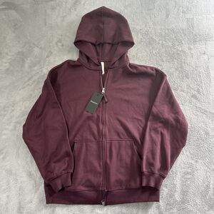 Fabletics Go To Full Oversized Hoodie Mens Small Purple Fleece Zip Up Jacket